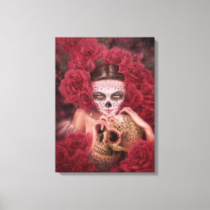 Dia de los Muertos Dark Art Canvas Print Leinwanddruck