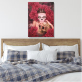 Dia de los Muertos Dark Art Canvas Print Leinwanddruck (Insitu (Schlafzimmer))