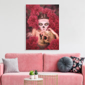 Dia de los Muertos Dark Art Canvas Print Leinwanddruck (Insitu (Wohnzimmer))