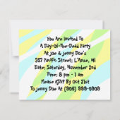 Dia de Los Muertos Day der toten Einladungen (Rückseite)