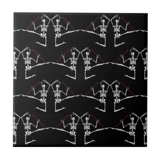 Dia de Los Muertos Day der toten trivet Fliese (Vorderseite)