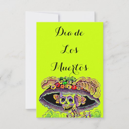 Dia de Los Muertos Day des toten Catrina lädt ein Einladung (Vorderseite)