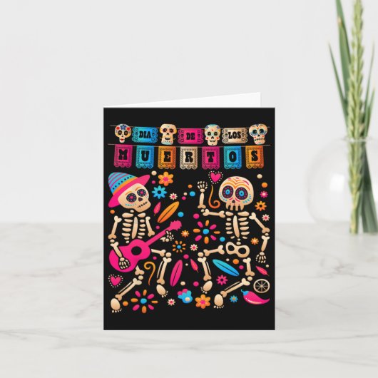 Dia de Los Muertos Day of the Dead Mexican Skeleto Karte (Vorderseite)
