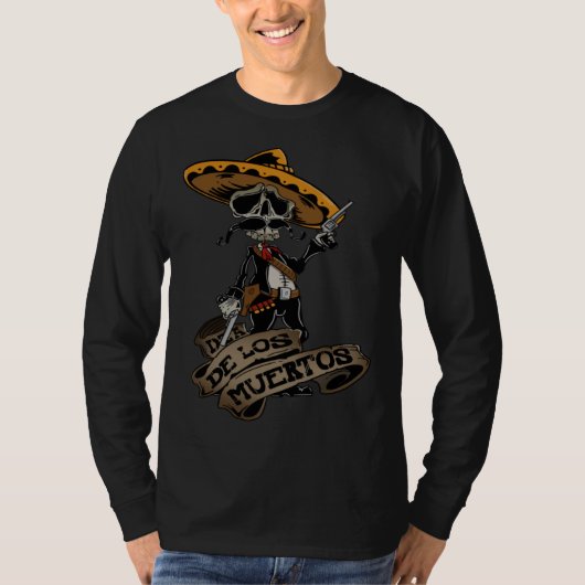 Dia De Los Muertos Day of the Dead Skeleton T-Shirt (Vorderseite)