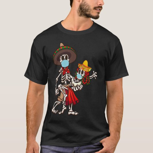 Dia De los Muertos Day of the Dead Skulls Dancing T-Shirt (Vorderseite)
