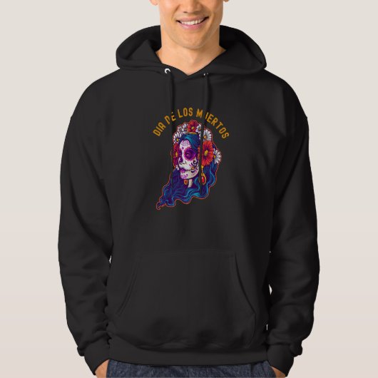 Dia de Los Muertos Day of the Dead Sugar Skull Cos Hoodie (Vorderseite)