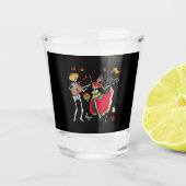 Dia De los Muertos Day Tode 2020 Schädeltanz Schnapsglas (Vorderseite)