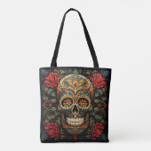 Dia de los Muertos Decorative Toscana Tasche (Rückseite)