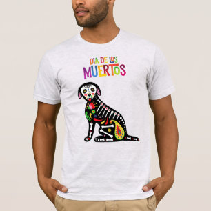 Dia De Los Muertos Dog Skeleton T-Shirt