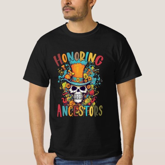 Dia De Los Muertos, Ehrenzeichen der Vorfahren T-Shirt (Vorderseite)