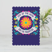 Dia De Los Muertos Einladung (Stehend Vorderseite)