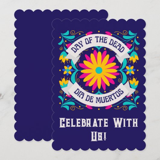 Dia De Los Muertos Einladung (Vorne/Hinten)