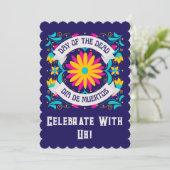Dia De Los Muertos Einladung (Stehend Vorderseite)