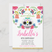 Dia de los Muertos Einladung zum Geburtstag (Vorderseite)