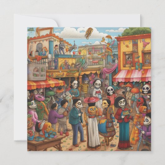 "Dia de los Muertos Fair" Einladung (Vorderseite)