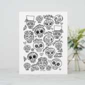 Dia De Los Muertos Farbseite (Stehend Vorderseite)