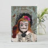 Día de los Muertos feiert Einladung (Stehend Vorderseite)