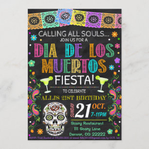 Dia De Los Muertos Festa-Einladung Einladung