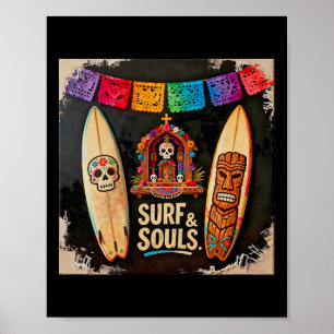 Dia De Los Muertos Festival Zucker-Schädel-Tiki-Al Poster