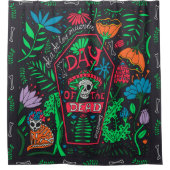 Dia de los Muertos: Festive Card Set Duschvorhang (Vorderseite)