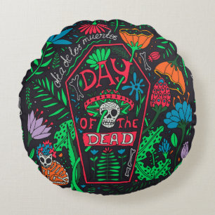 Dia de los Muertos: Festive Card Set Rundes Kissen