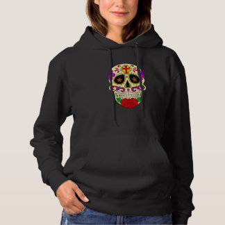 Dia De Los Muertos Flower Flower Mask Skull Premiu Hoodie