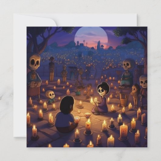 Dia de los Muertos Friedhof Marigold Meadows Einladung (Vorderseite)