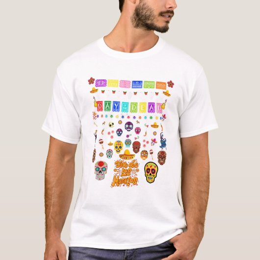Dia De Los Muertos Funny Day of T-Shirt (Vorderseite)