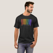 Dia De Los Muertos Gay Pride Flag Barcode Que Ra T-Shirt (Vorne ganz)