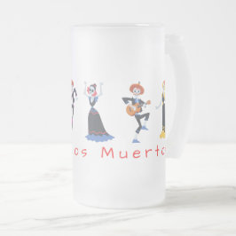 Dia De Los Muertos Gesangskelette Mattglas Bierglas