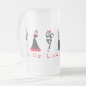 Dia De Los Muertos Gesangskelette Mattglas Bierglas (Vorderseite Links)