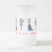 Dia De Los Muertos Gesangskelette Mattglas Bierglas (Mittel)