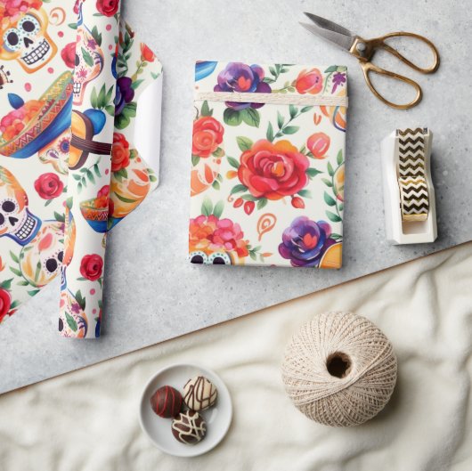 Dia de los Muertos Geschenkpapier (Kunsthandwerk)