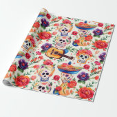 Dia de los Muertos Geschenkpapier (Ungerollt)