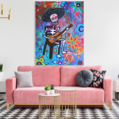 Dia de los Muertos Gitarero Leinwanddruck (Insitu (Wohnzimmer))