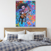 Dia de los Muertos Gitarero Leinwanddruck (Insitu (Schlafzimmer))