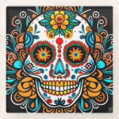 Dia de los Muertos Glasuntersetzer (Vorderseite)