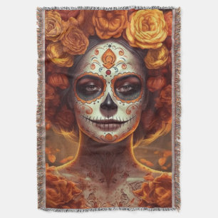 Dia de los Muertos goldenes Gesicht Decke