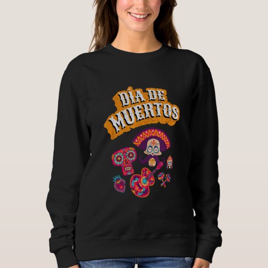Dia de los Muertos  Halloween beer Sweatshirt (Vorderseite)