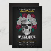 Dia de los Muertos Halloween-Party Einladung (Vorne/Hinten)