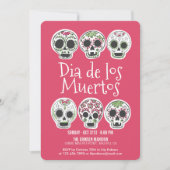 Dia de los Muertos Halloween-Party Einladung (Vorderseite)