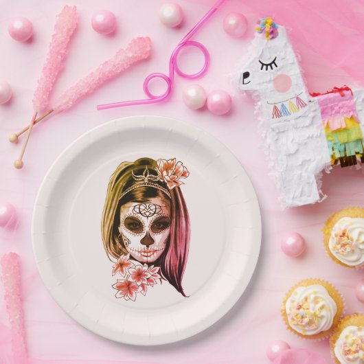 Dia De Los Muertos & Halloween-Party Pappteller (Party)