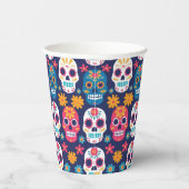Dia de Los Muertos Halloween Pattern Paper Cups Pappbecher (Rechts)