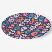 Dia de Los Muertos Halloween Pattern Paper Teller (Schrägansicht)