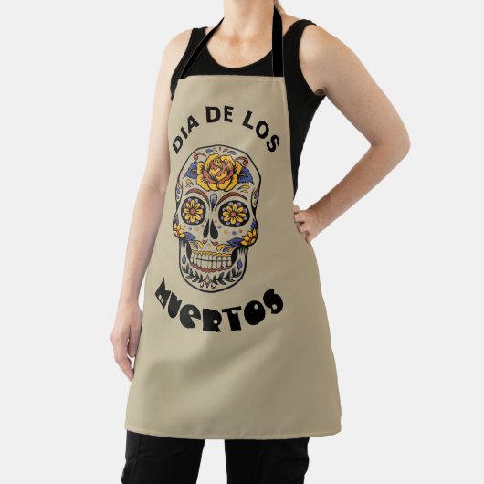 Dia de los Muertos Halloween Skull T - Shirt Schürze (InSitu)