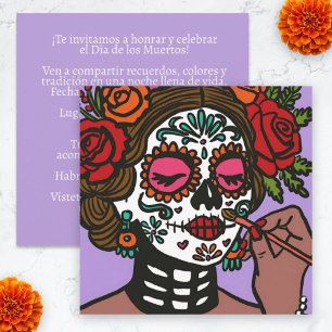 Día de los Muertos Hand Drawn Catrina Einladung