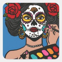 Dia de los Muertos Hand Drawn Catrina