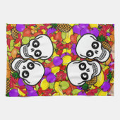 Dia De Los Muertos - Happy Couple W/Fruit Küchentuch (Horizontal)
