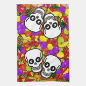 Dia De Los Muertos - Happy Couple W/Fruit Küchentuch (Vertikal)