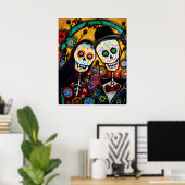 DIA DE LOS MUERTOS Hochzeit Poster (Heimbüro)